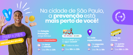 O texto apresenta diferentes alternativas de acesso à PrEP e à PEP na cidade de São Paulo, sendo elas a Estação Prevenção Jorbe Beloqui, o canal SPrEP online, o CTA da Cidade e as unidades convencionais da Rede Municipal Especializada.